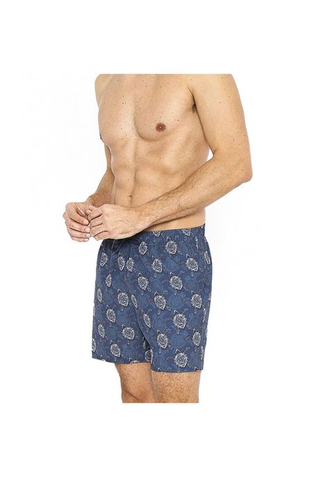 Traje de Baño Short Hombre Tela c/ Elasticidad Gris Oscuro-2
