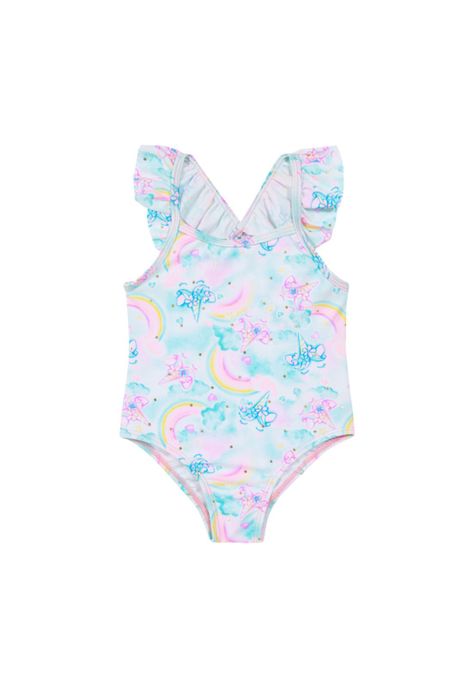 Traje de Baño Bebé UV+30 Vuelos Folia Blanco-0
