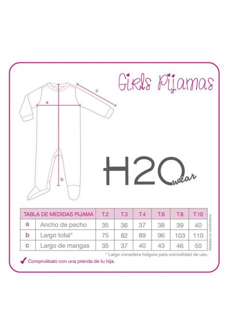 Pijama Niña Polar Estampado H2O Wear Gris-2
