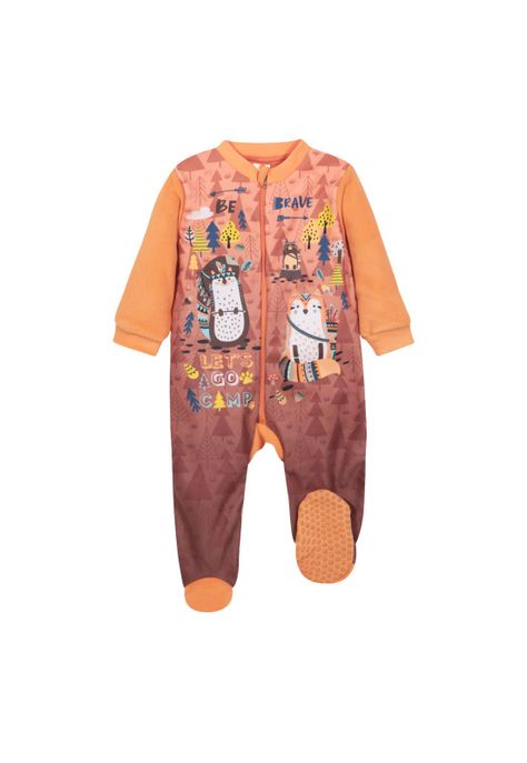 Pijama Bebé Niño Polar Go Camp Sustentable Ladrillo H2O-0