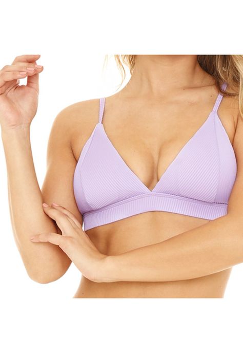 Traje de Baño Bikini Mujer H2O Wear Triangulo Banda Rib Lila-2