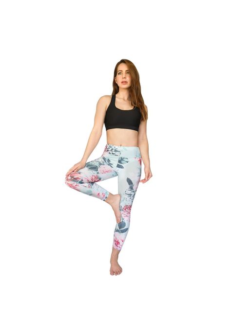 Mujer Calza Legging H2O Wear Flores Celeste-3