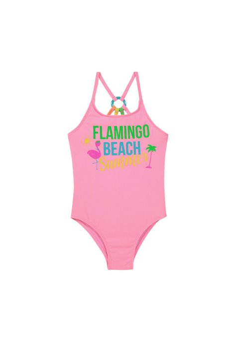 Niña Traje de Baño Textura  H2O Wear UV+30 Rosado-0