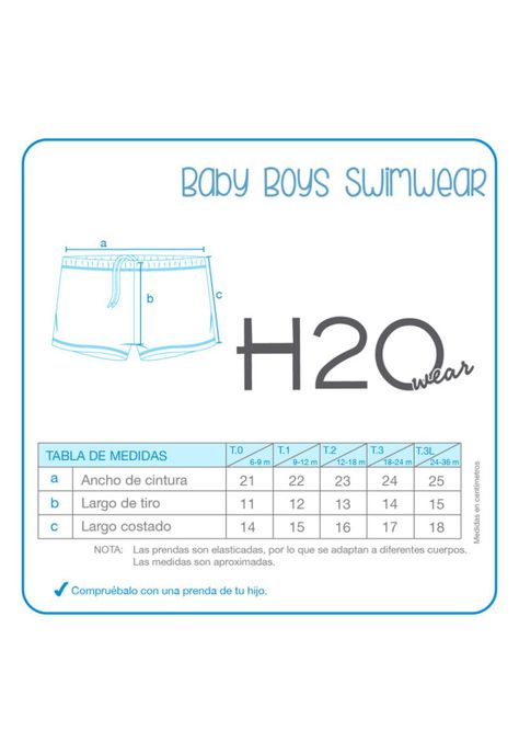 Traje de Baño Bebe Niño Short Azul H2O Wear-2