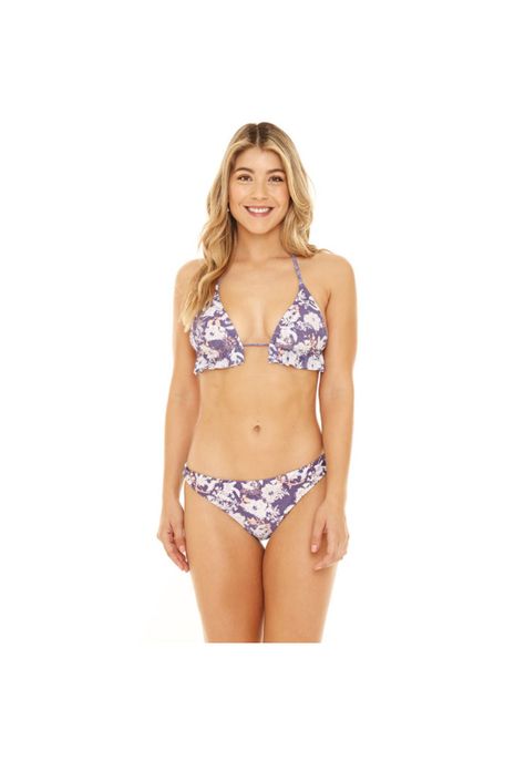 Traje de Baño Bikini Mujer H2O Wear Triangulo Reversible Azul-3