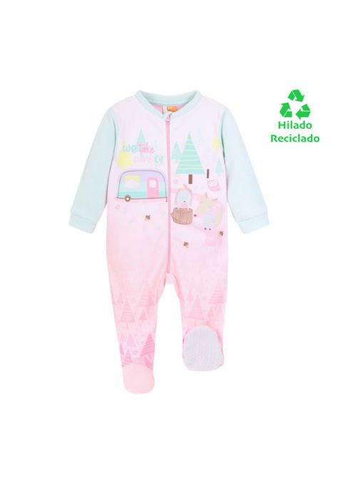 Pijama Bebé Niña Polar Sustentable H2O Wear Rosa-0
