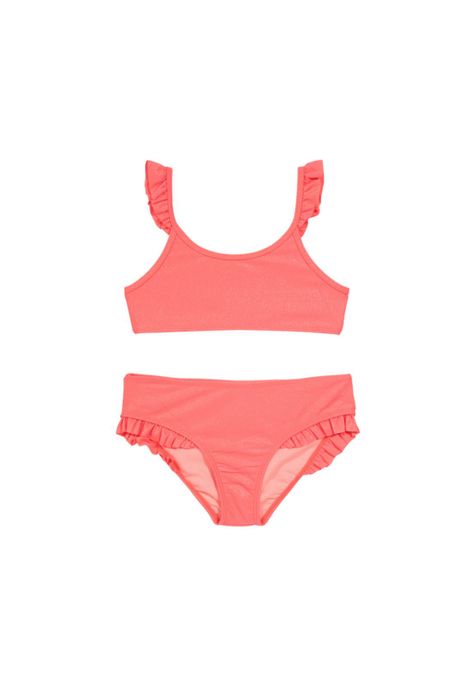 Niña Bikini H2O Wear UV+30 Vuelos Tirantes Brillo Coral-1