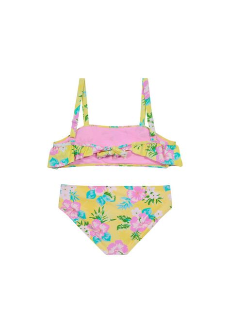 Teens Niña Bikini UV+30 Vuelos Recto Estampado Amarillo-1