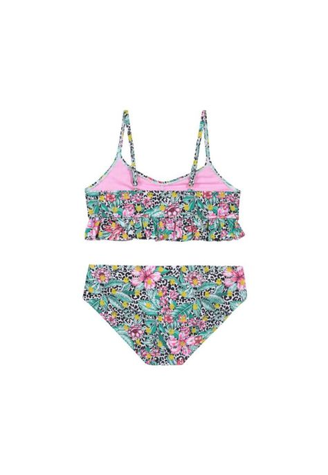 Teens Niña Bikini H2O Wear UV+30 Vuelos Flores Rosado-1