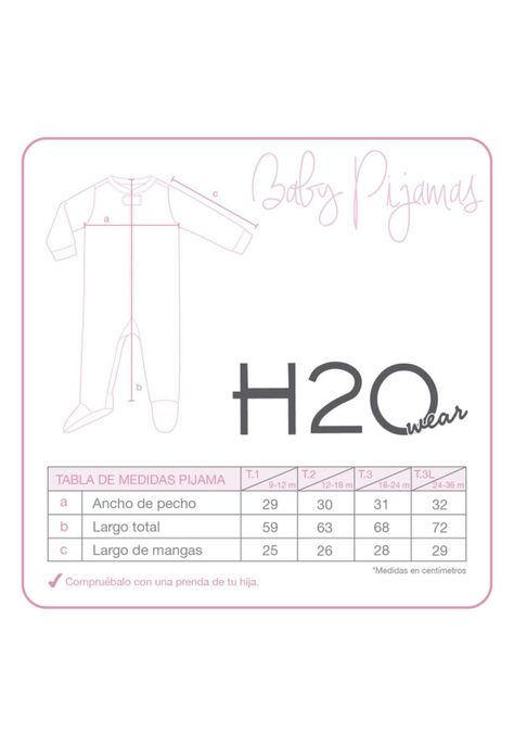 Beba Pijama Dancel Littel 1Pz H2O Wear Rosado-2