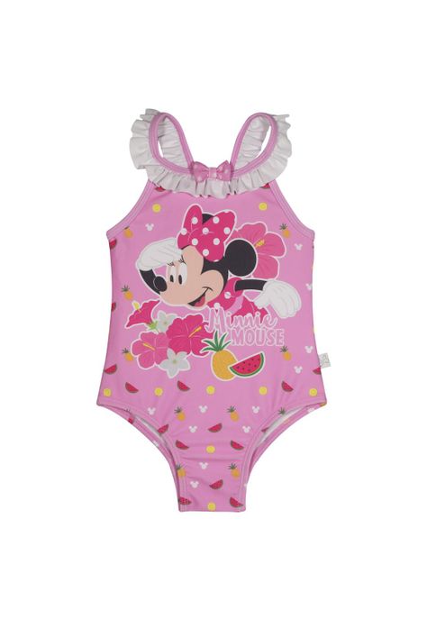 Traje de Baño Bebe Niña Disney Minnie Rosa-0