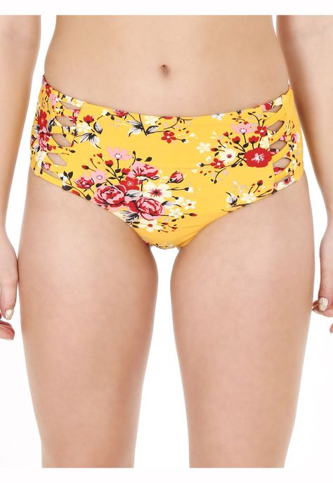 Traje de Baño Calzon Alto Mujer H2O Wear Vivos Amarillo-0