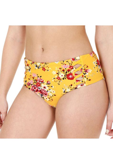 Traje de Baño Calzon Alto Mujer H2O Wear Vivos Amarillo-1