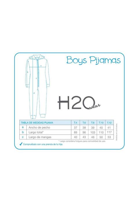 Pijama Niño Polar Sustentable H2O Wear Verde-2