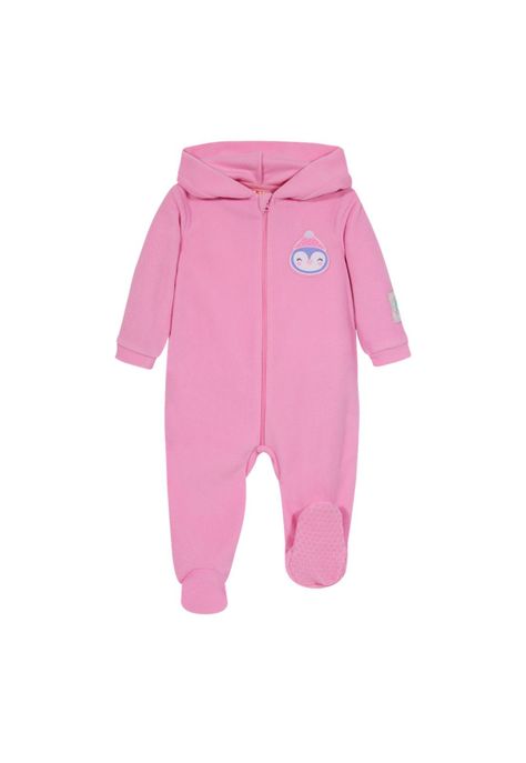 Pijama Bebé Niña Entero c/Gorro Polar Sustentable Rosado H2O Wear-0