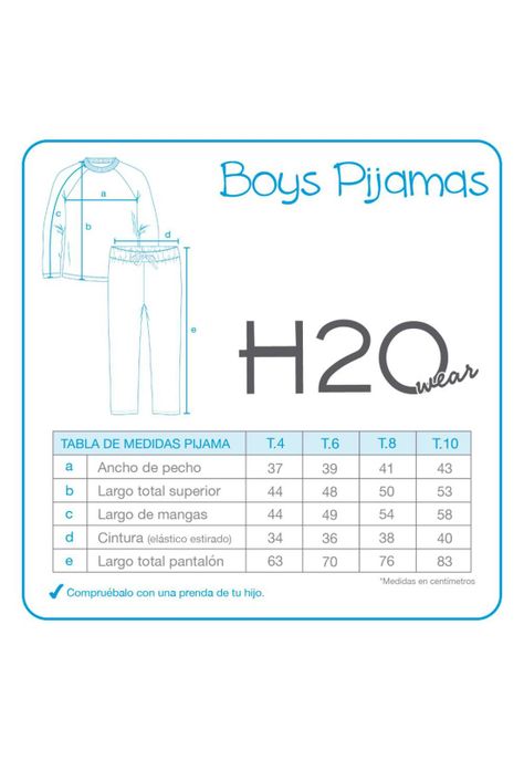 Pijama Niño Polar Sustentable H2O Wear Azul-2