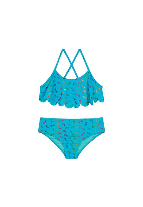 Niña Bikini H2O Wear UV+30 Vuelos Folia Turquesa-0