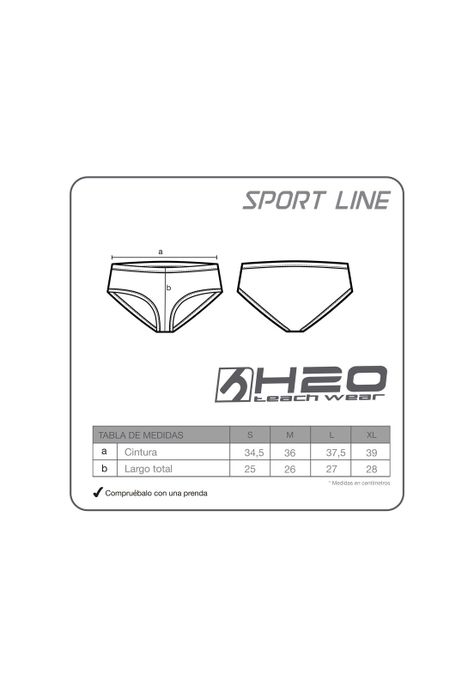 Sunga  Hombre  H2O Wear Negro-3