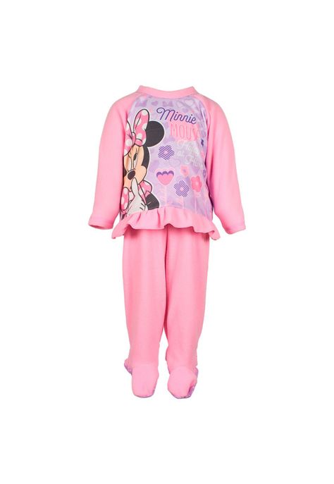 Pijama Bebé Niña Polar Disney Minnie Rosa-0