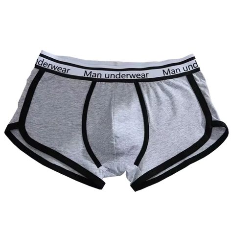 Calzoncillo Gris Tipo Boxer Elasticado Hombre Talla M-0