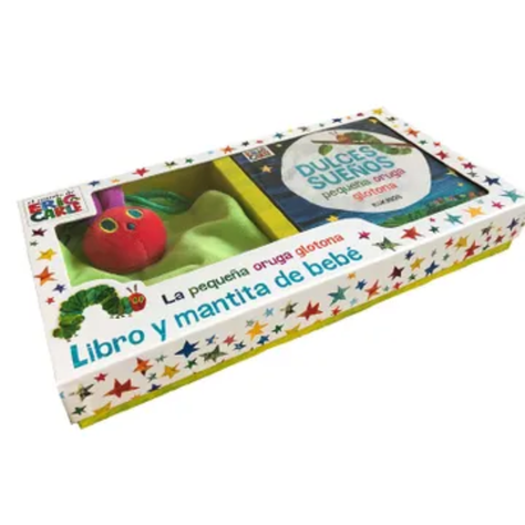 Dulces sueños pequeña oruga glotona (Libro y mantita del bebé)-0