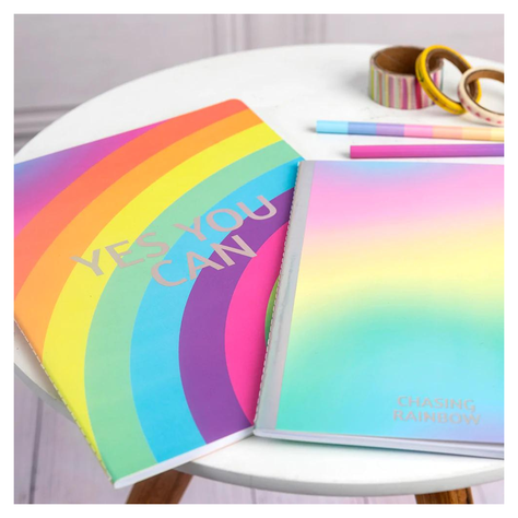 Set 2 Libretas Tornasol Rainbow-1