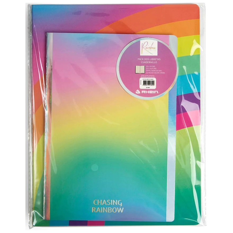 Set 2 Libretas Tornasol Rainbow-3