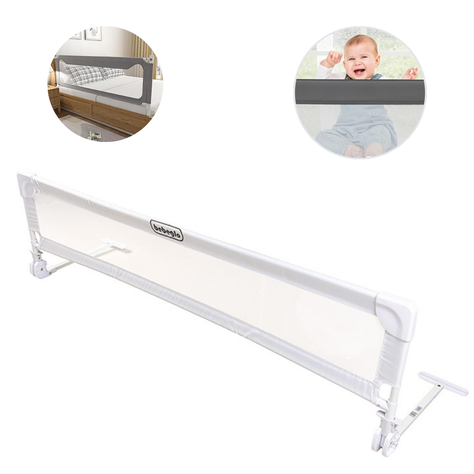 Baranda De Seguridad Bebé para Cama 152x44 Gris RS-80020-3-2