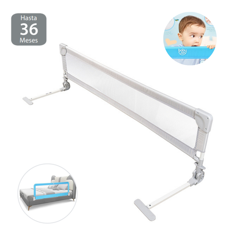Baranda De Seguridad Bebé para Cama 152x44 Gris RS-80020-3-4