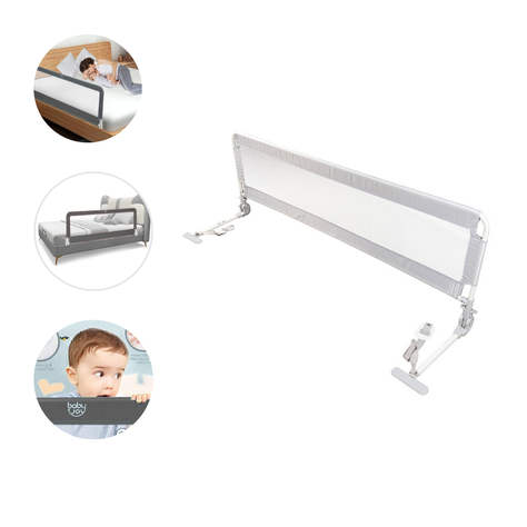 Baranda De Cama Seguridad Bebé Box Spring 150x52cm Rs-80052-4 Gris-3