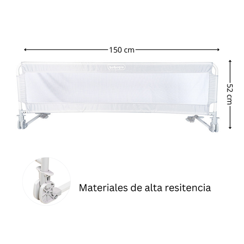 Baranda De Cama Seguridad Bebé Box Spring 150x52cm Rs-80052-4 Gris-4