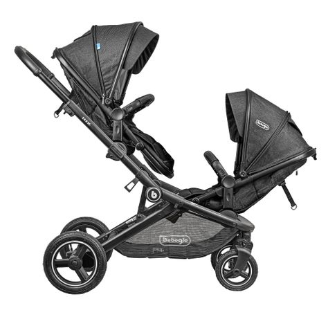  Nuevo Coche Paseo Doble Dueto Bebeglo RS-13310-2 Negro-2