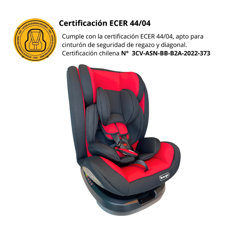  Nuevo Silla Toda Etapa 360 Isofix Bebeglo RS-3840-3 Rojo-2