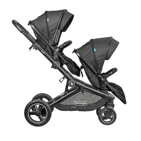 Coche Travel System Doble Dueto Bebeglo RS-13320-2 Negro-3