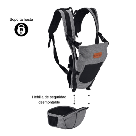 Portabebés Canguro Ergonómico 8 en 1 Bebeglo RS-80180-3