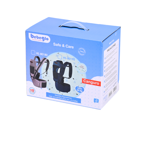 Portabebés Canguro Ergonómico 8 en 1 Bebeglo RS-80180-4