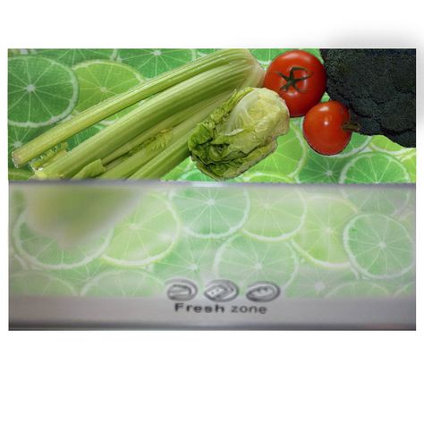 Pack Revestimiento Vinílico Protector para Refrigerador Verde y Malla Blanca-2