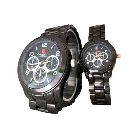 Set par de relojes Luis Cardini Mod 2027-NE-0