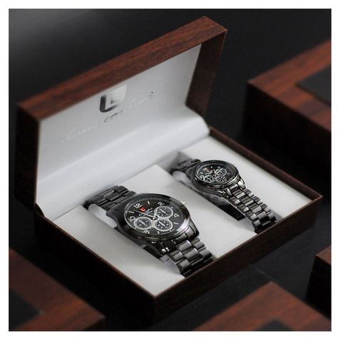 Set par de relojes Luis Cardini Mod 2027-NE-3