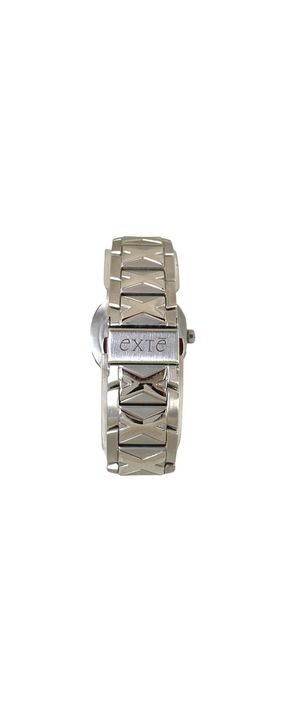 Reloj Análogo Clásico Exté Plateado Esfera Roja-6