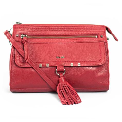 Cartera de hombro THE SAK - Cuero Genuino Rojo-1