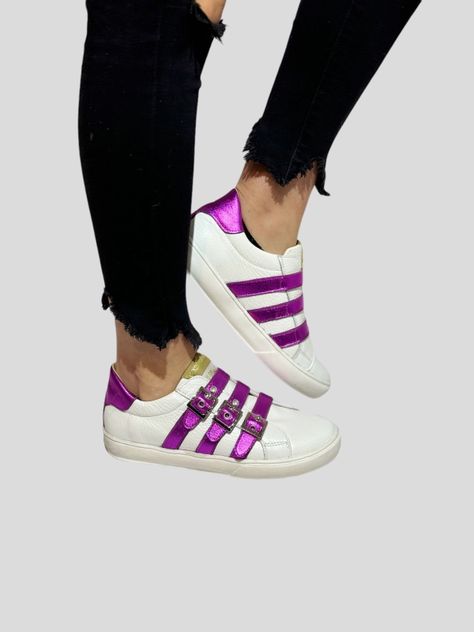 Zapatilla Gily Blanco Fucsia Exotica-1