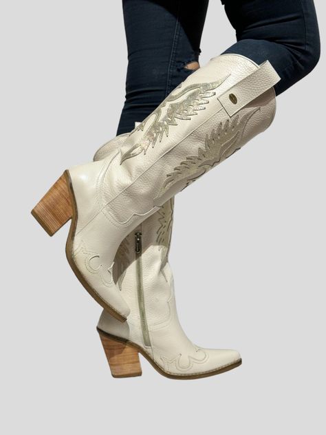 Bota West Hueso Dorado Exotica-0