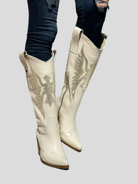 Bota West Hueso Dorado Exotica-1