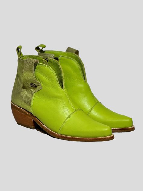 Botin Aline Verde Pistacho Exotica-0