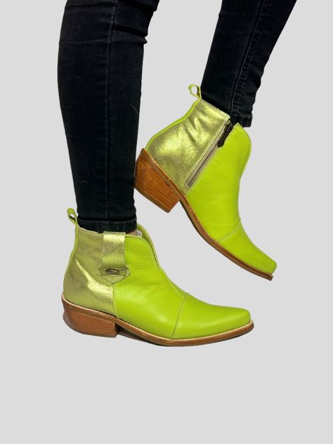 Botin Aline Verde Pistacho Exotica-1