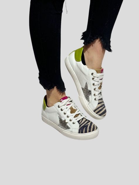Zapatilla Ilza Blanco Cebra Exotica-1
