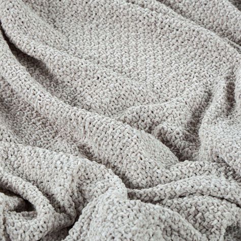 Manta Chenille 130 x 170 cm Gris Perla-1
