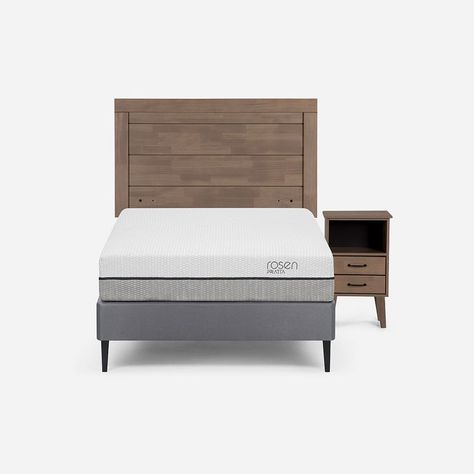 Cama Europea Pratta 1,5 Plazas Pata Acero + Muebles Sicilia-0