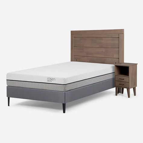 Cama Europea Pratta 1,5 Plazas Pata Acero + Muebles Sicilia-2